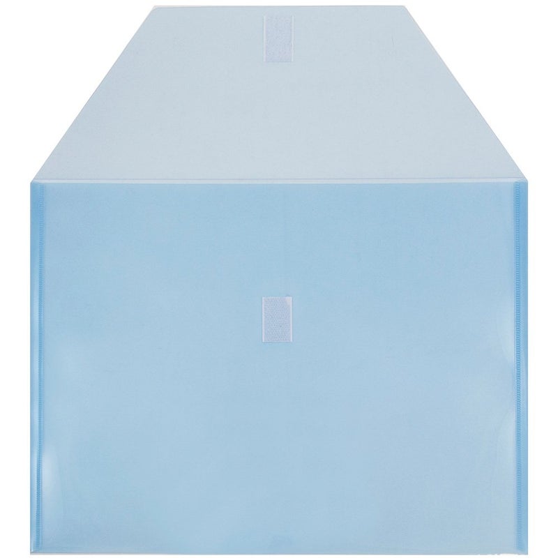 JAM PAPER Plastic Envelopes with Hook & Loop Closure - Letter Booklet - 9 3/4 x 13 - Blue - 12/Pack - Image 2
